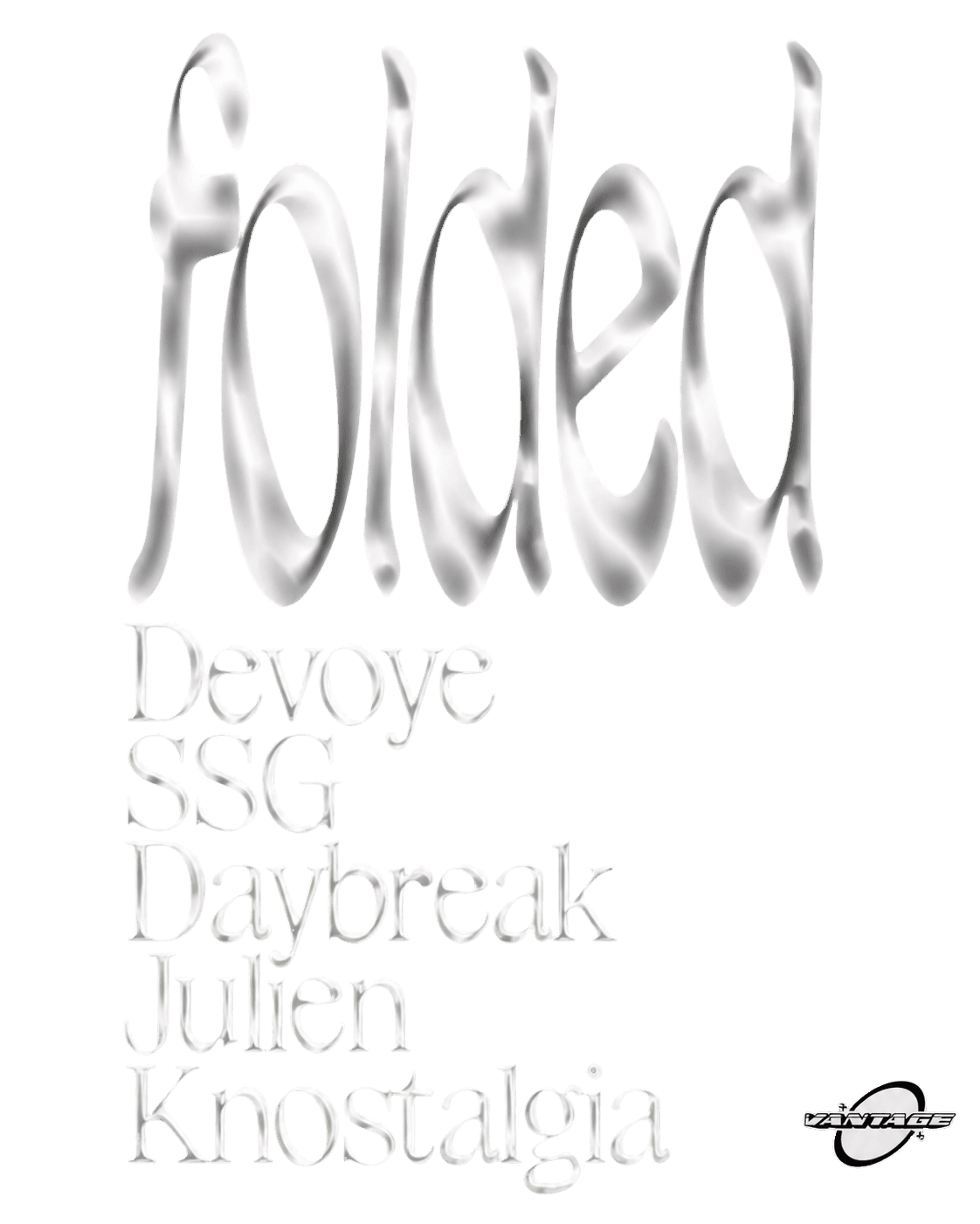 FOLDED lineup: Devoye, SSG_, Daybreak, Julien, and Knostalgia